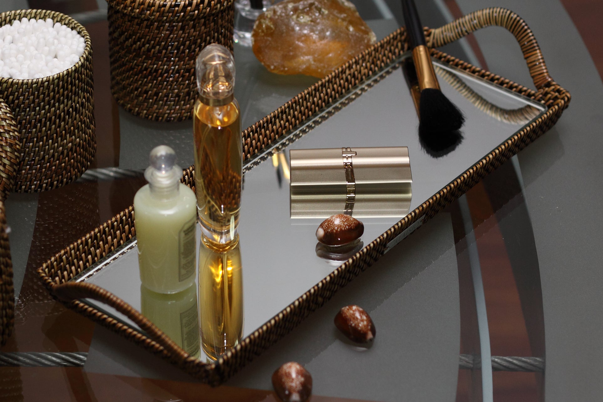 Rectangular Tray with Mirror, Small