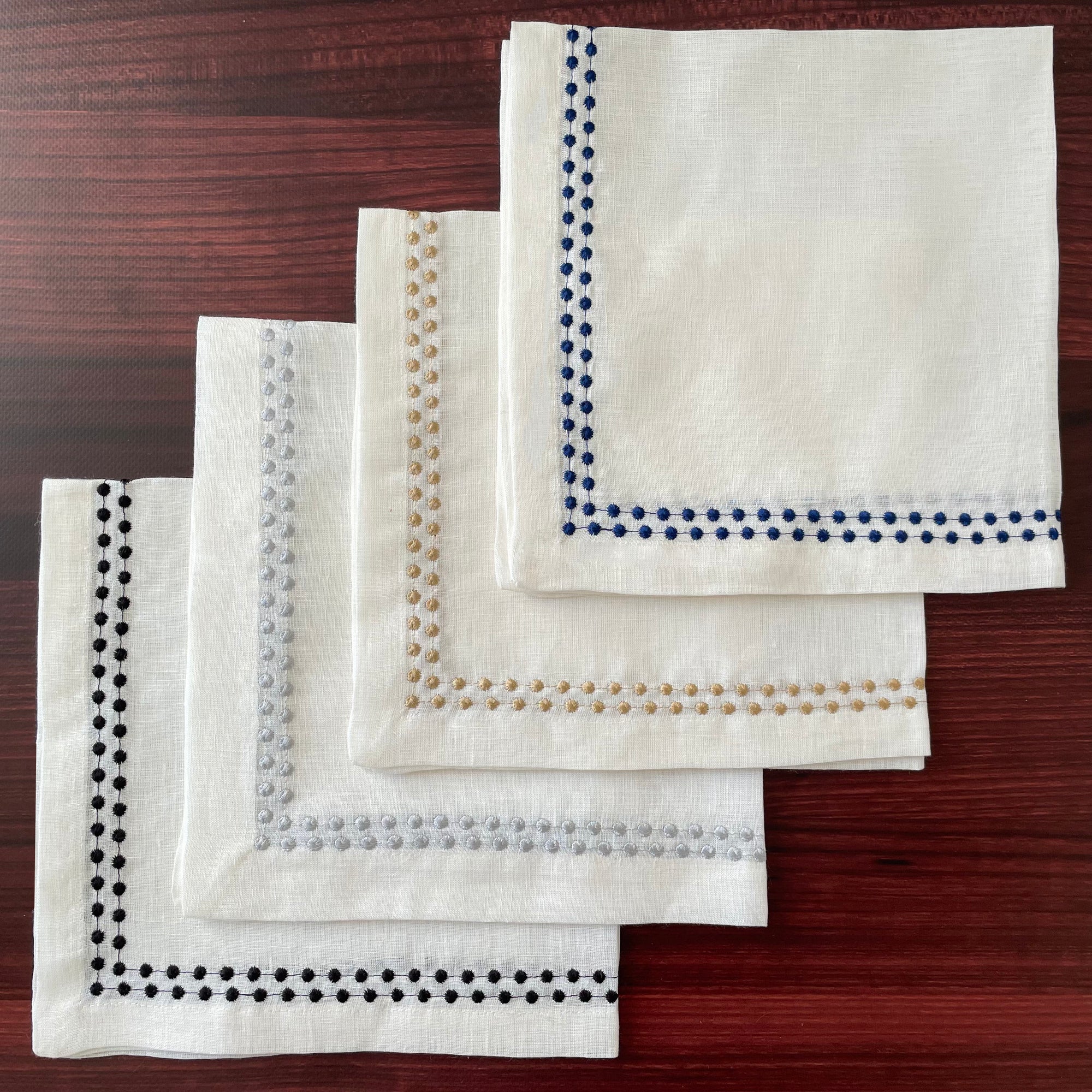 Pearls Napkin Ice Blue Set of 4