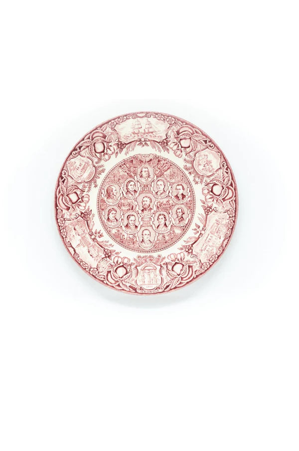 Georgia Historical Plate Portraits of Georgia Patriots of Colonial and Revolutionary Era - Pink #11