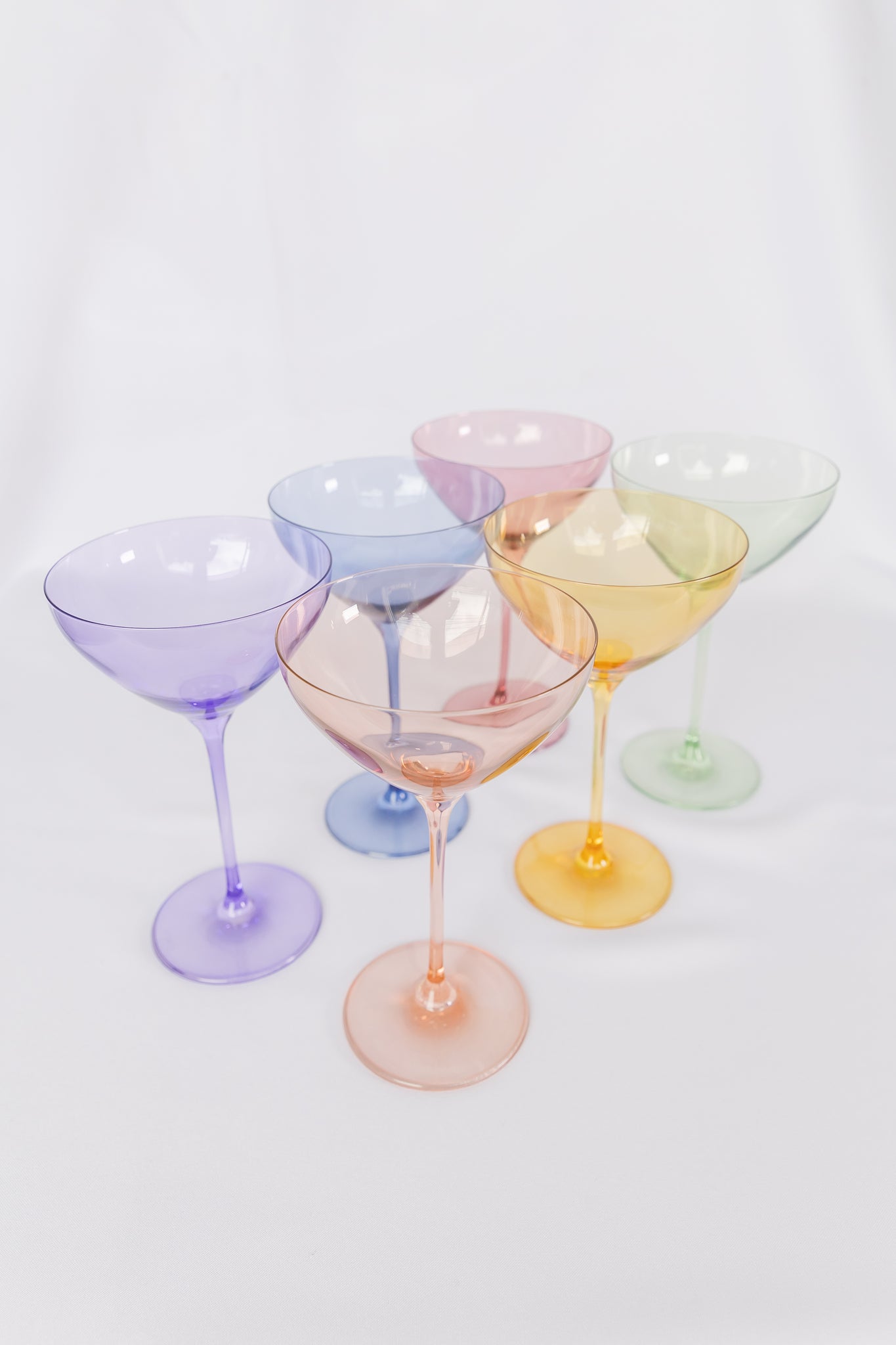Estelle Colored Martini Glass - Set 6