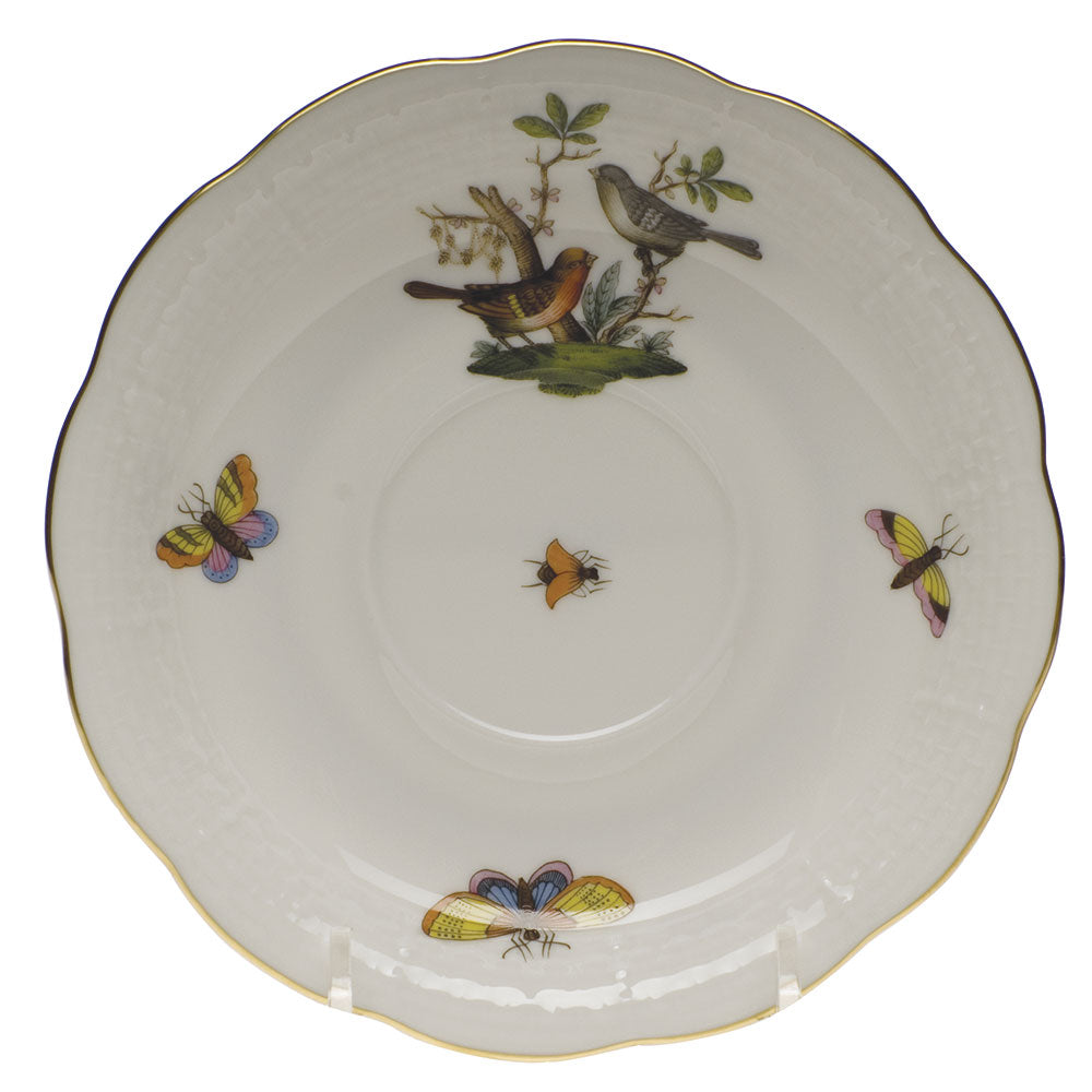 Herend Rothschild Bird Tea Saucer - Motif 05 6"d