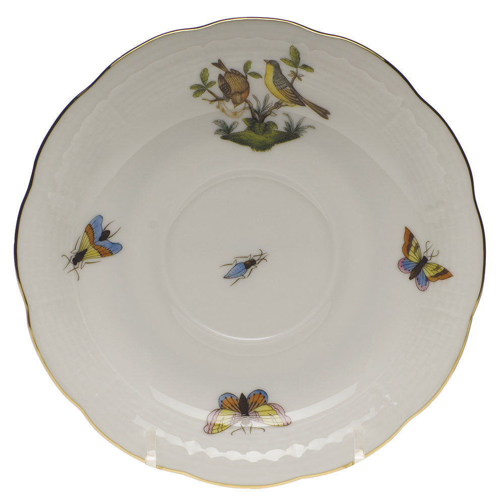 Herend Rothschild Bird Tea Saucer - Motif 07 6"d