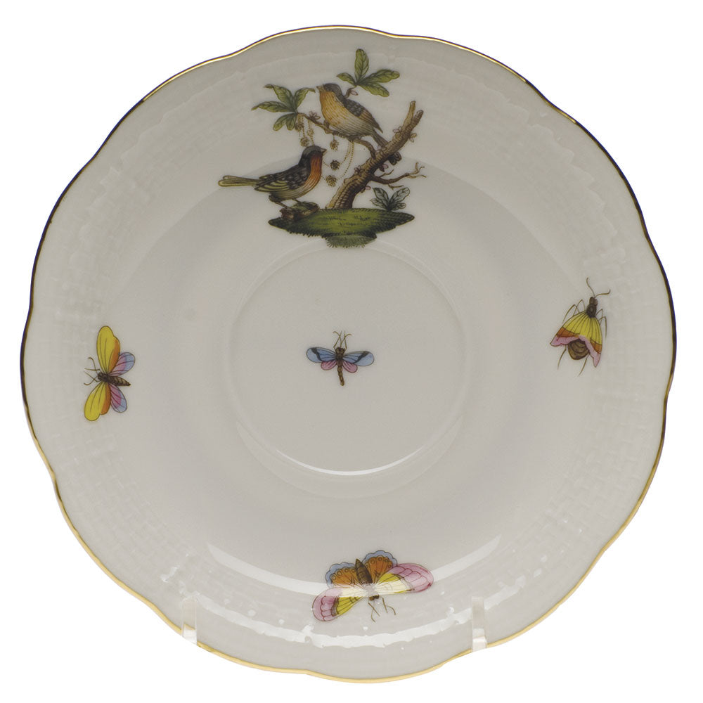 Herend Rothschild Bird Tea Saucer - Motif 08 6"d