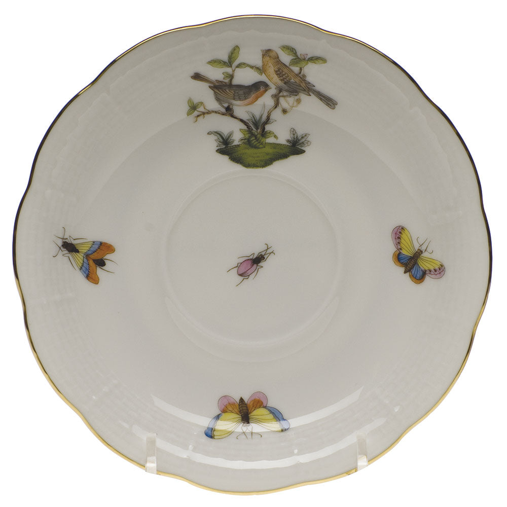 Herend Rothschild Bird Tea Saucer - Motif 09 6"d