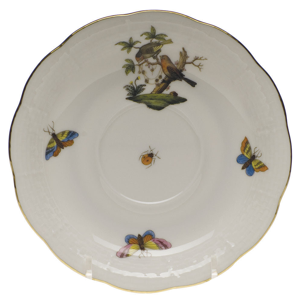 Herend Rothschild Bird Tea Saucer - Motif 10 6"d