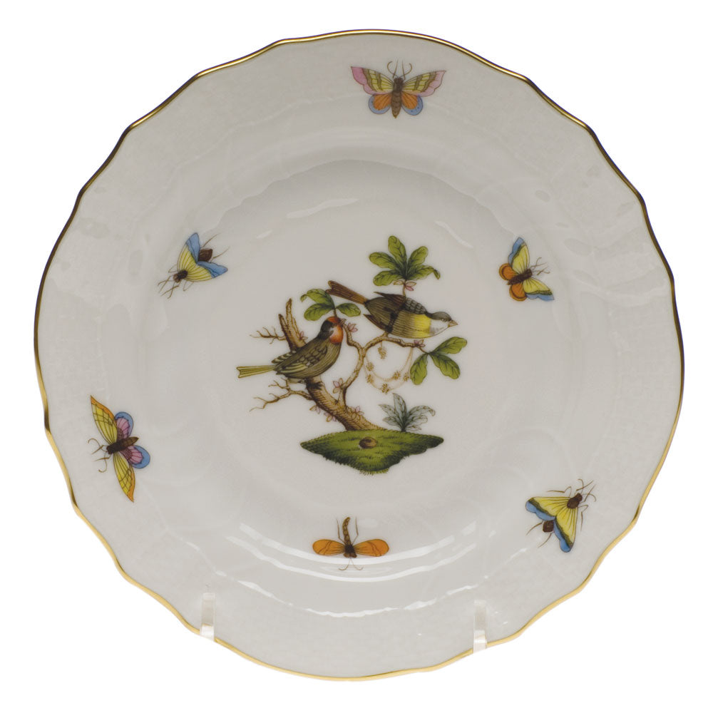 Herend Rothschild Bird Bread And Butter Plate - Mo 11 6"d