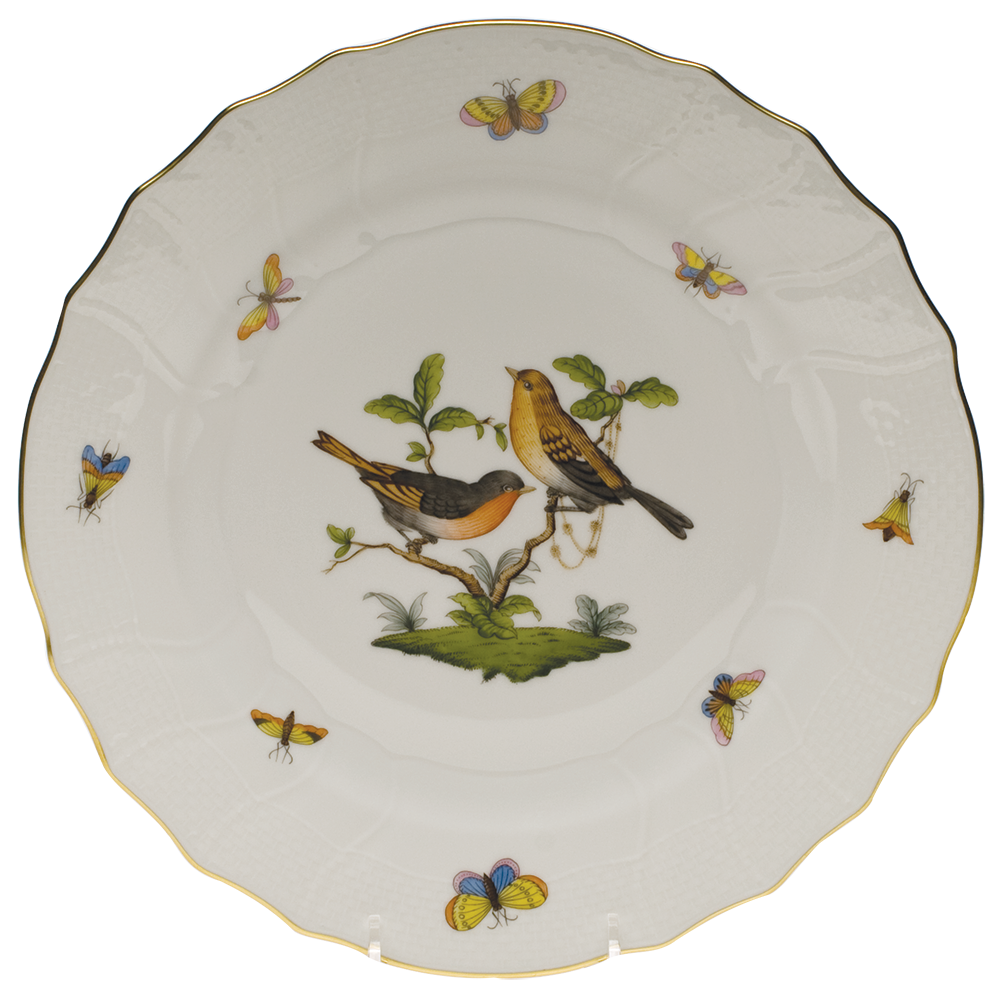 Rothschild Bird Dinner Plate - Motif 09 10.5"d