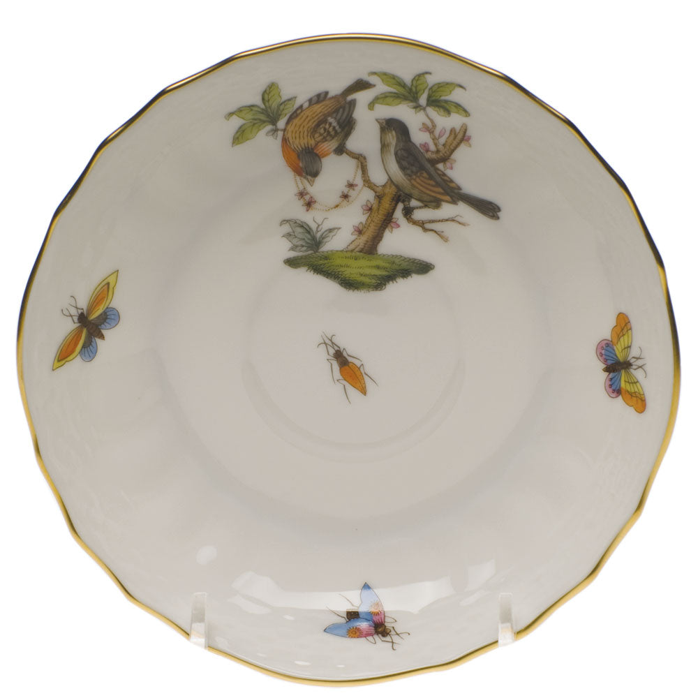 Herend Rothschild Bird Canton Saucer - Motif 12 5.5"d