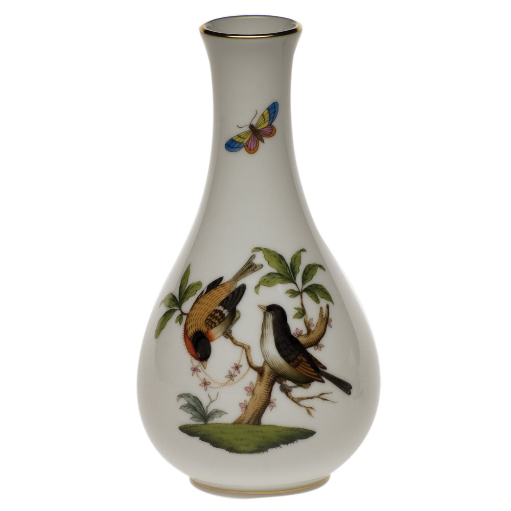 Herend Rothschild Bird Vase 6.5"h