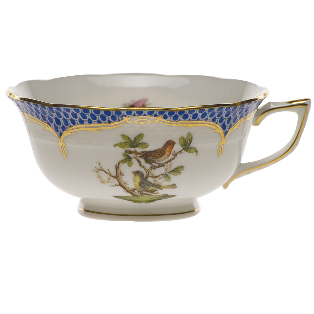Rothschild Bird Blue Border Tea Cup - Motif 03 (8 Oz) er