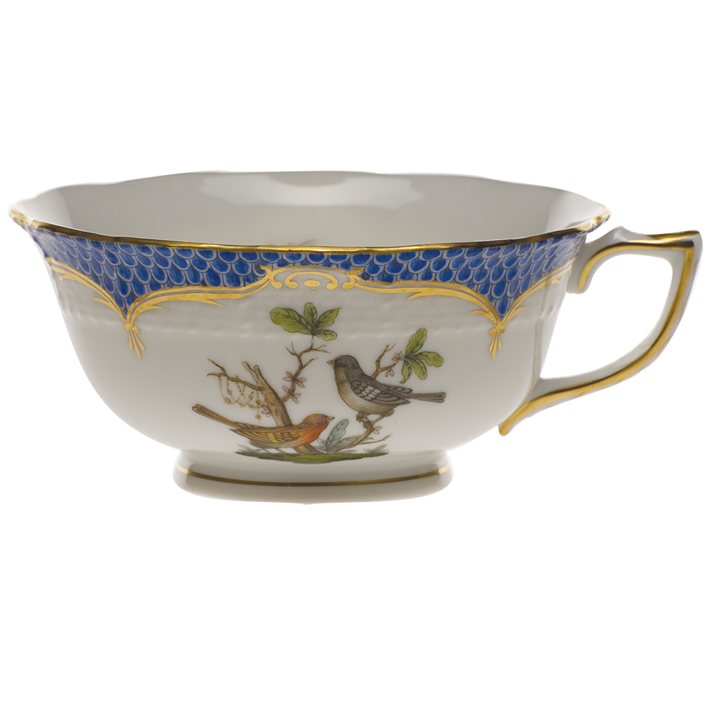Rothschild Bird Blue Border Tea Cup - Motif 05 (8 Oz)
