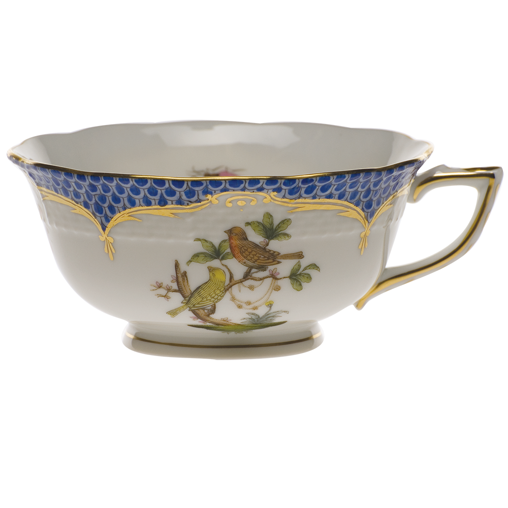 Rothschild Bird Blue Border Tea Cup - Motif 06 (8 Oz)