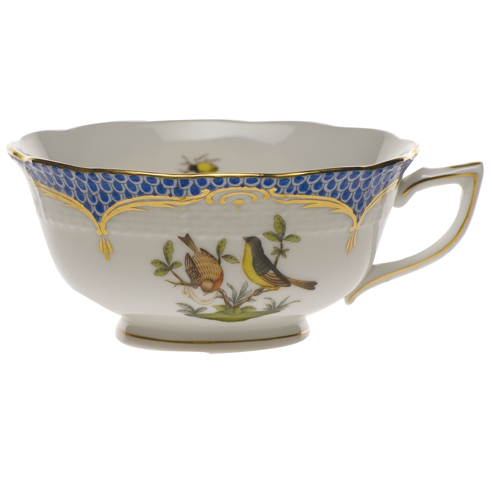 Rothschild Bird Blue Border Tea Cup - Motif 07 (8 Oz)