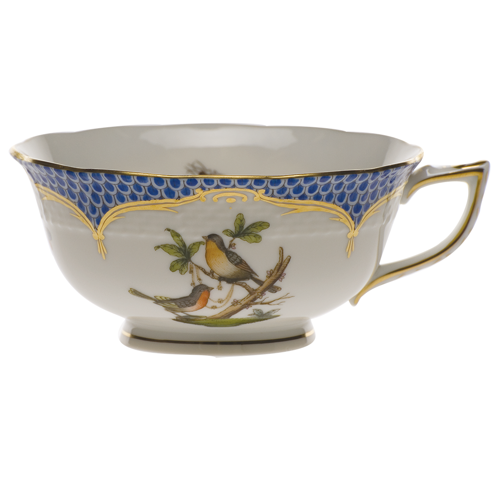 Rothschild Bird Blue Border Tea Cup - Motif 08 (8 Oz)