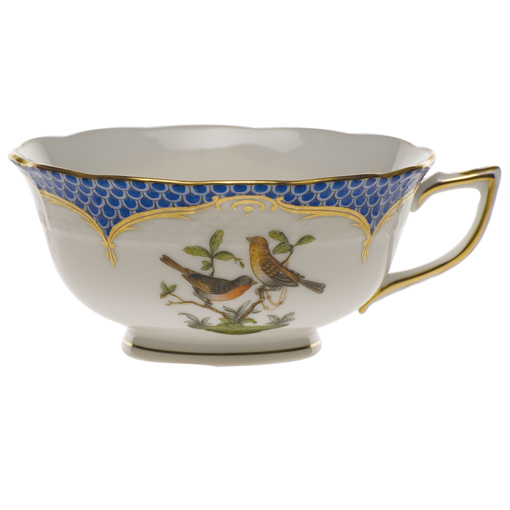 Rothschild Bird Blue Border Tea Cup - Motif 09 (8 Oz)