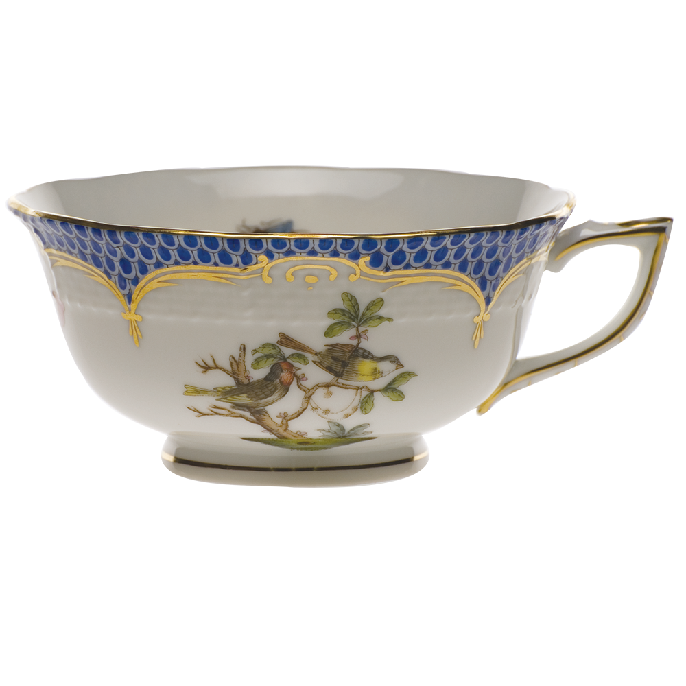 Rothschild Bird Blue Border Tea Cup - Motif 11 (8 Oz)