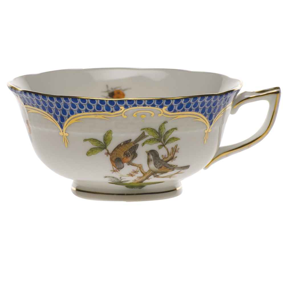 Rothschild Bird Blue Border Tea Cup - Motif 12 (8 Oz)