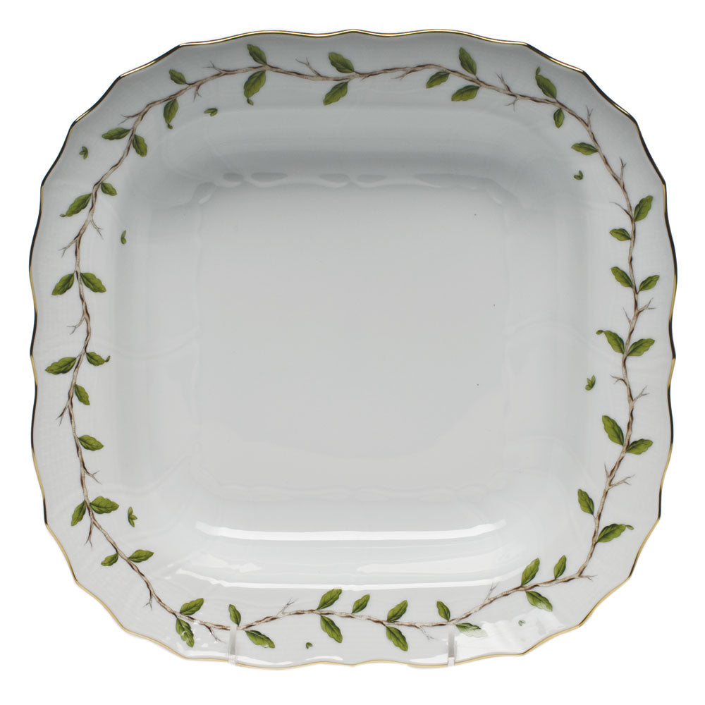 Herend Rothschild Garden Square Fruit Dish 11"sq