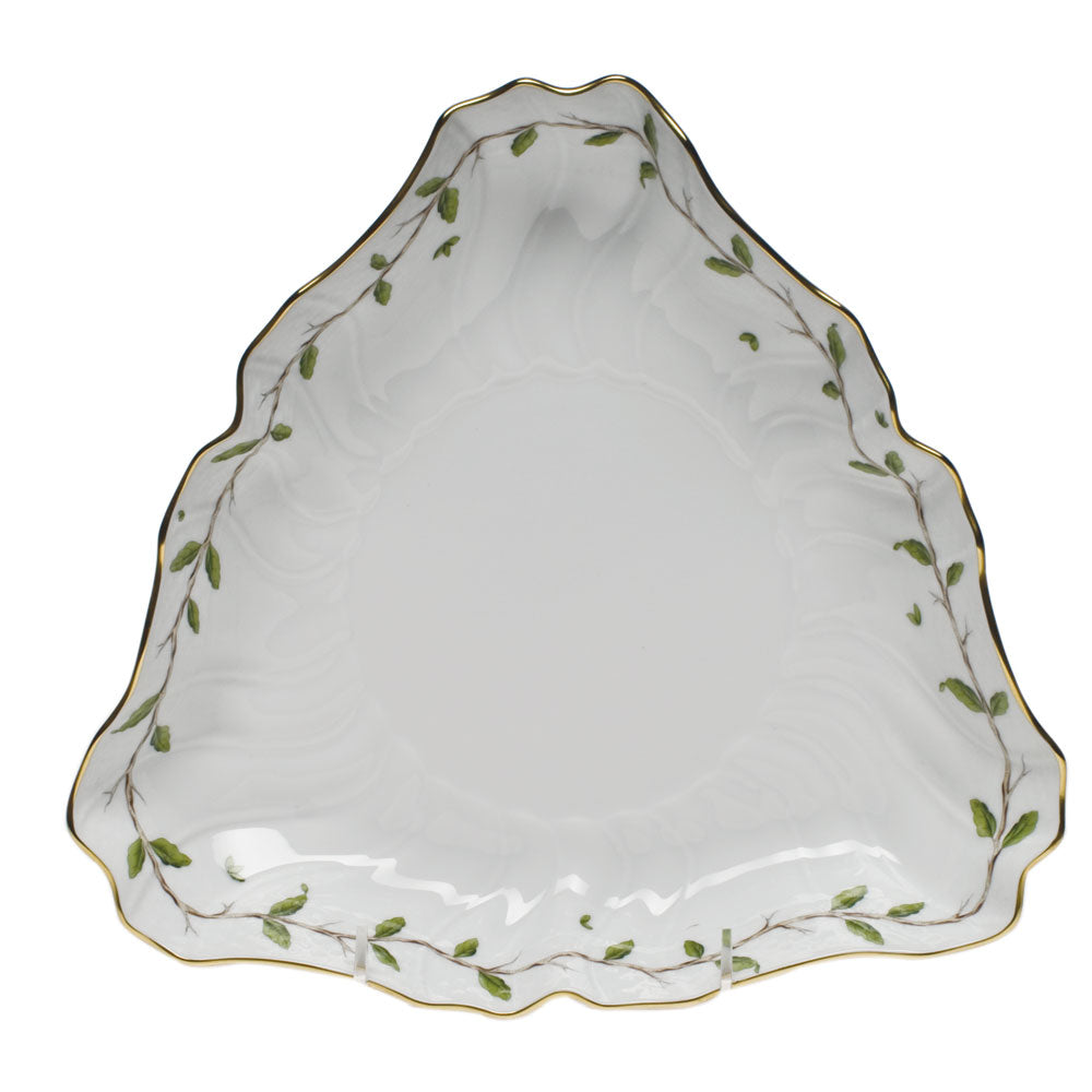 Herend Rothschild Garden Triangle Dish 9.5"l