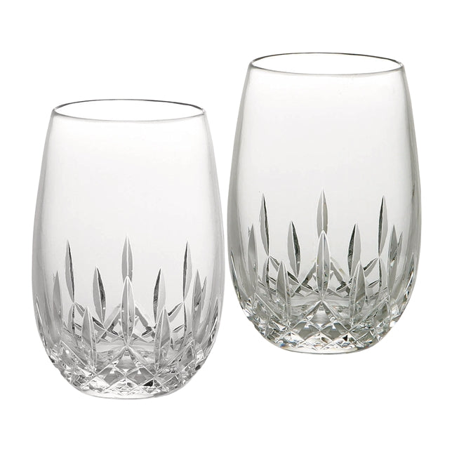 Lismore Essence Stemless White Wine Glass, Pair