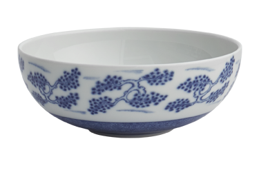 Mottahedeh Blue Shòu Cereal Bowl