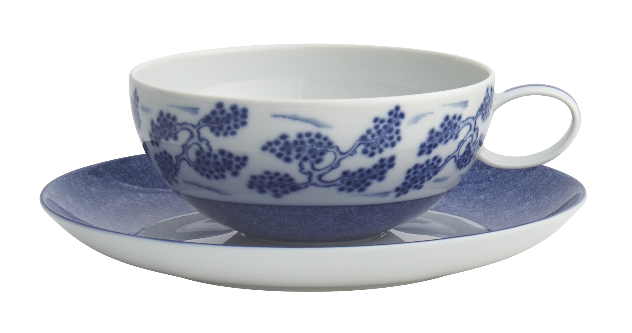 Mottahedeh Blue Shòu Breakfast Cup & Saucer