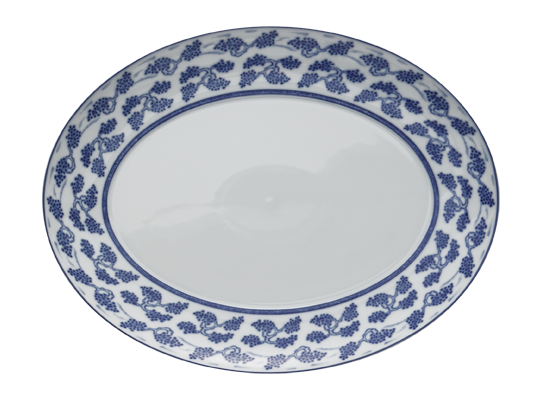 Mottahedeh Blue Shòu Oval Platter - Sm.