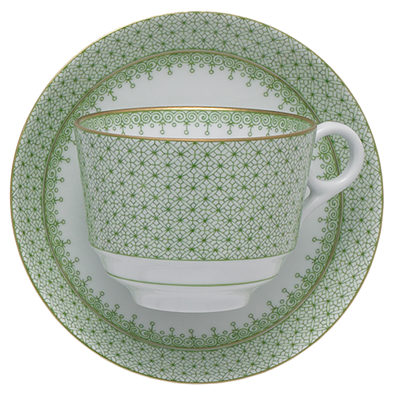 Mottahedeh Apple Lace Tea Cup & Saucer