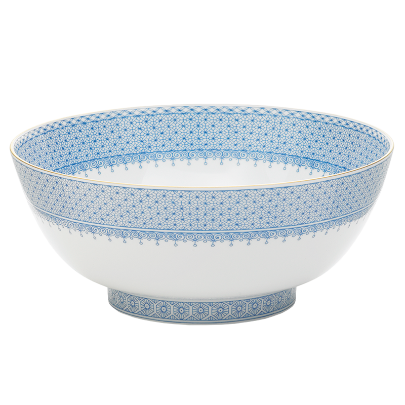 Mottahedeh Cornflower Lace Round Serving Bowl