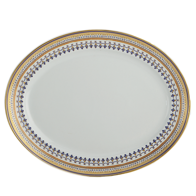 Mottahedeh Chinoise Blue Oval Platter