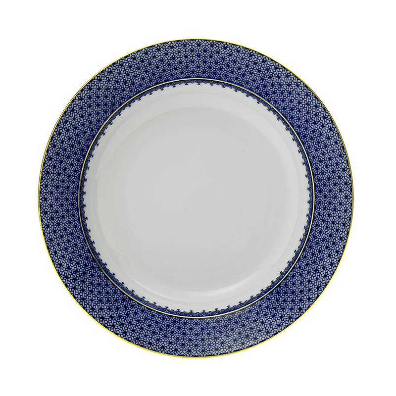 Mottahedeh Blue Lace Rim Soup