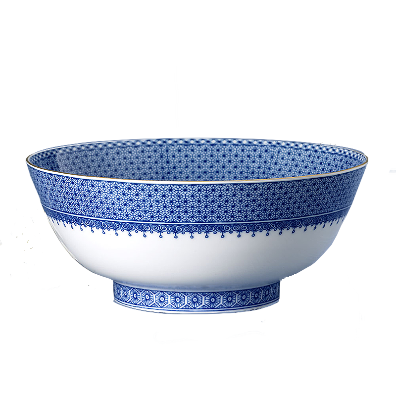 Mottahedeh Blue Lace Round Serving Bowl