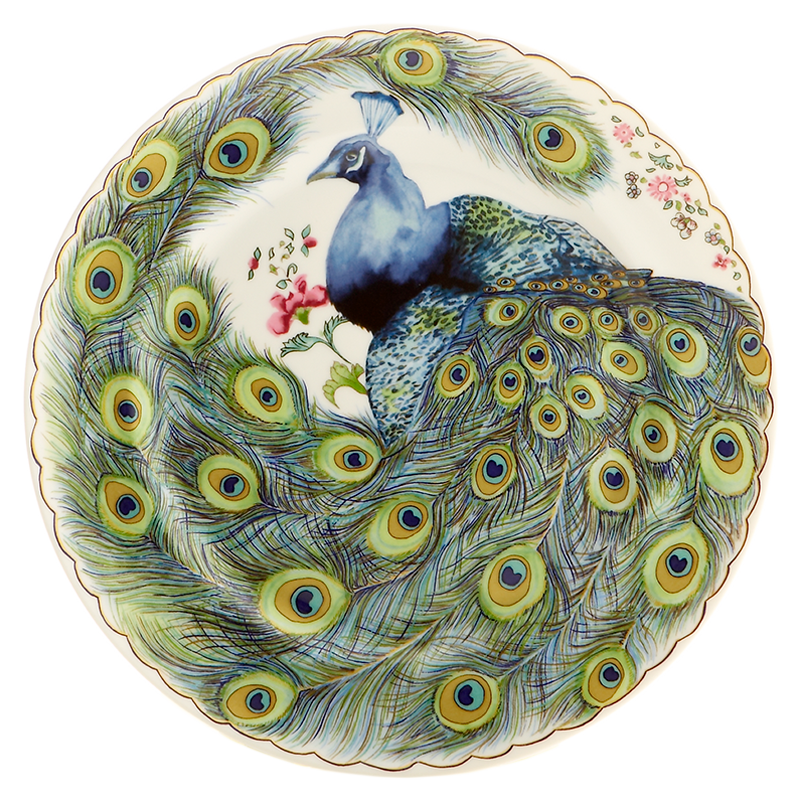 Mottahedeh Peacock Dessert Plate