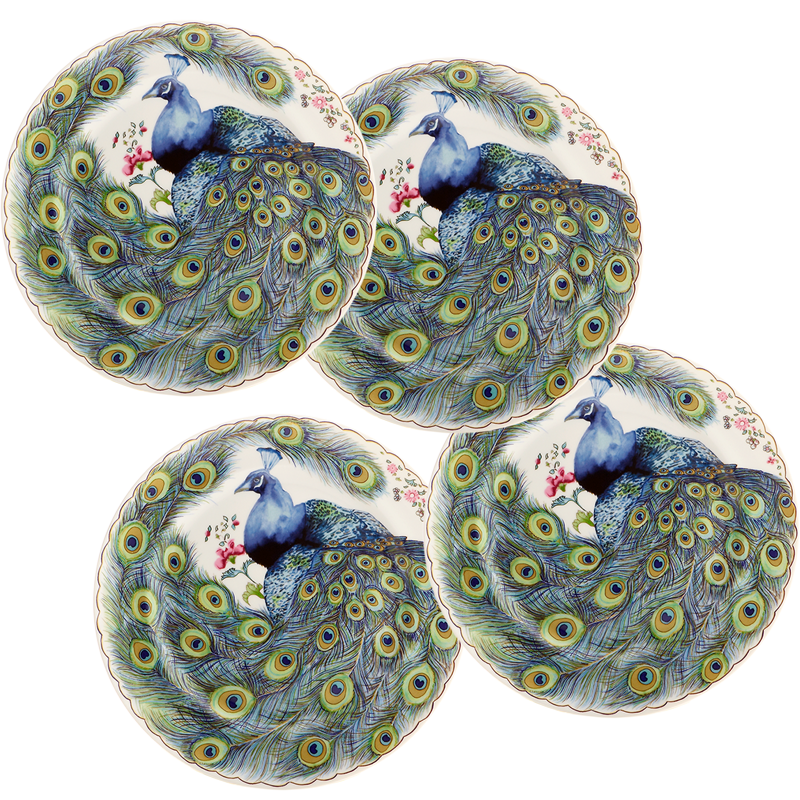 Mottahedeh Peacock Dessert Plate s/4