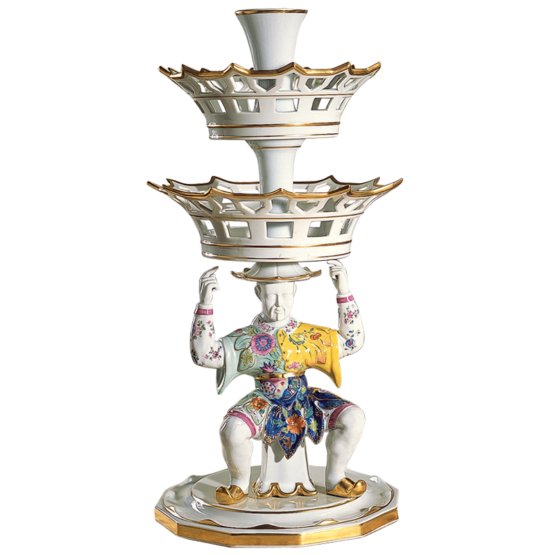 Mottahedeh Tobacco Leaf Man Epergne - Lg.