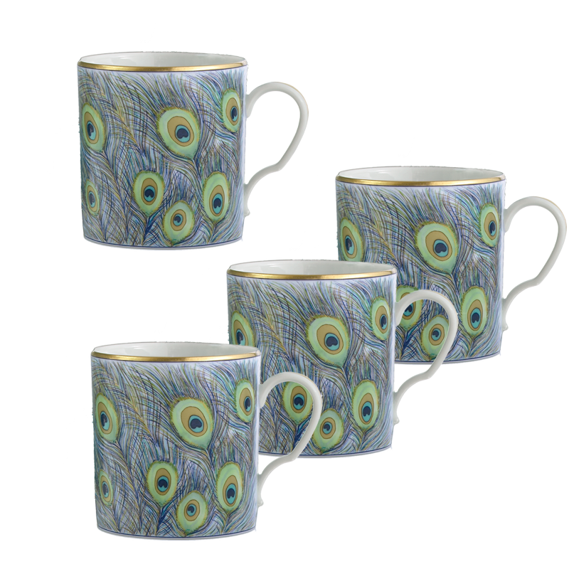 Mottahedeh Peacock Mug s/4