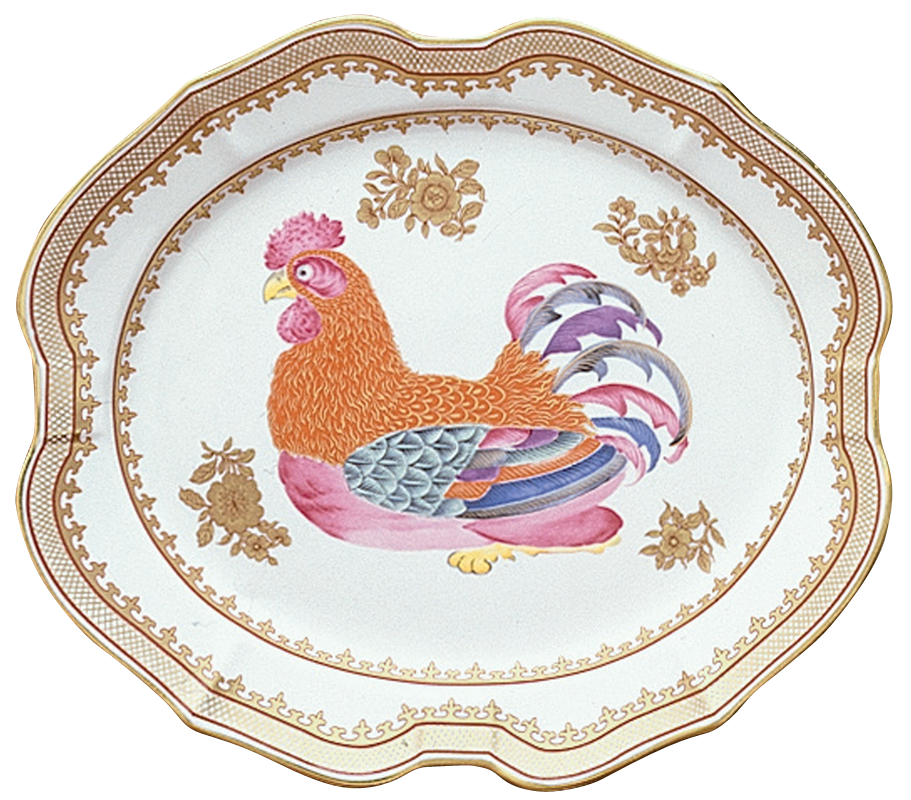 Mottahedeh Rooster Platter - Sm.