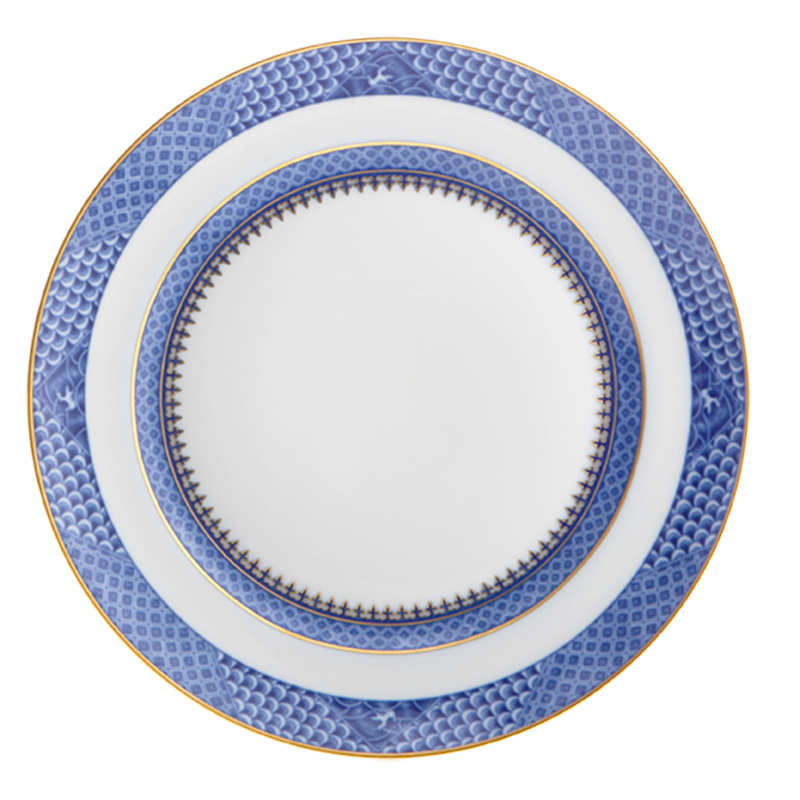 Mottahedeh Indigo Wave Dinner Plate, 10.75"