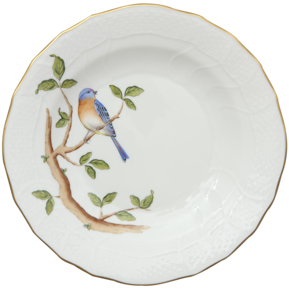 Herend Song Bird Dessert Plate - Bluebird 8.25"d