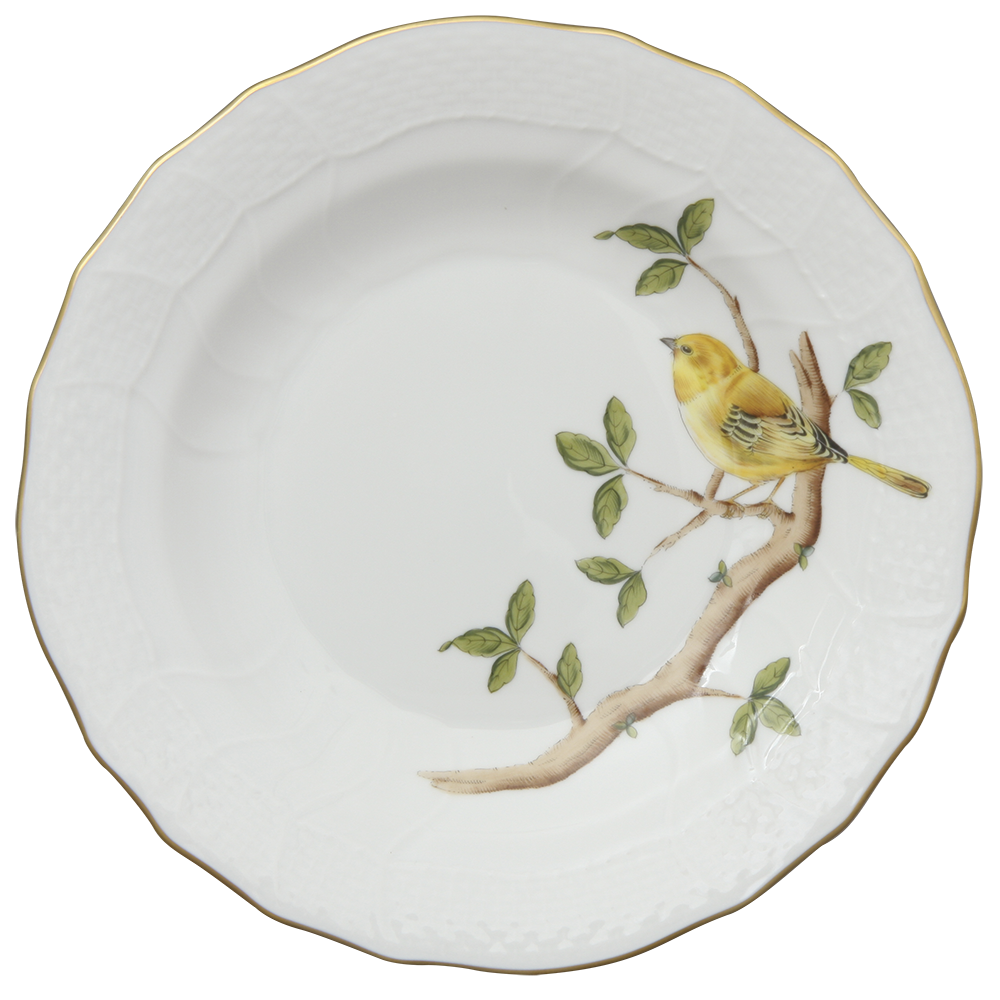 Song Bird Dessert Plate - Warbler 8.25"d