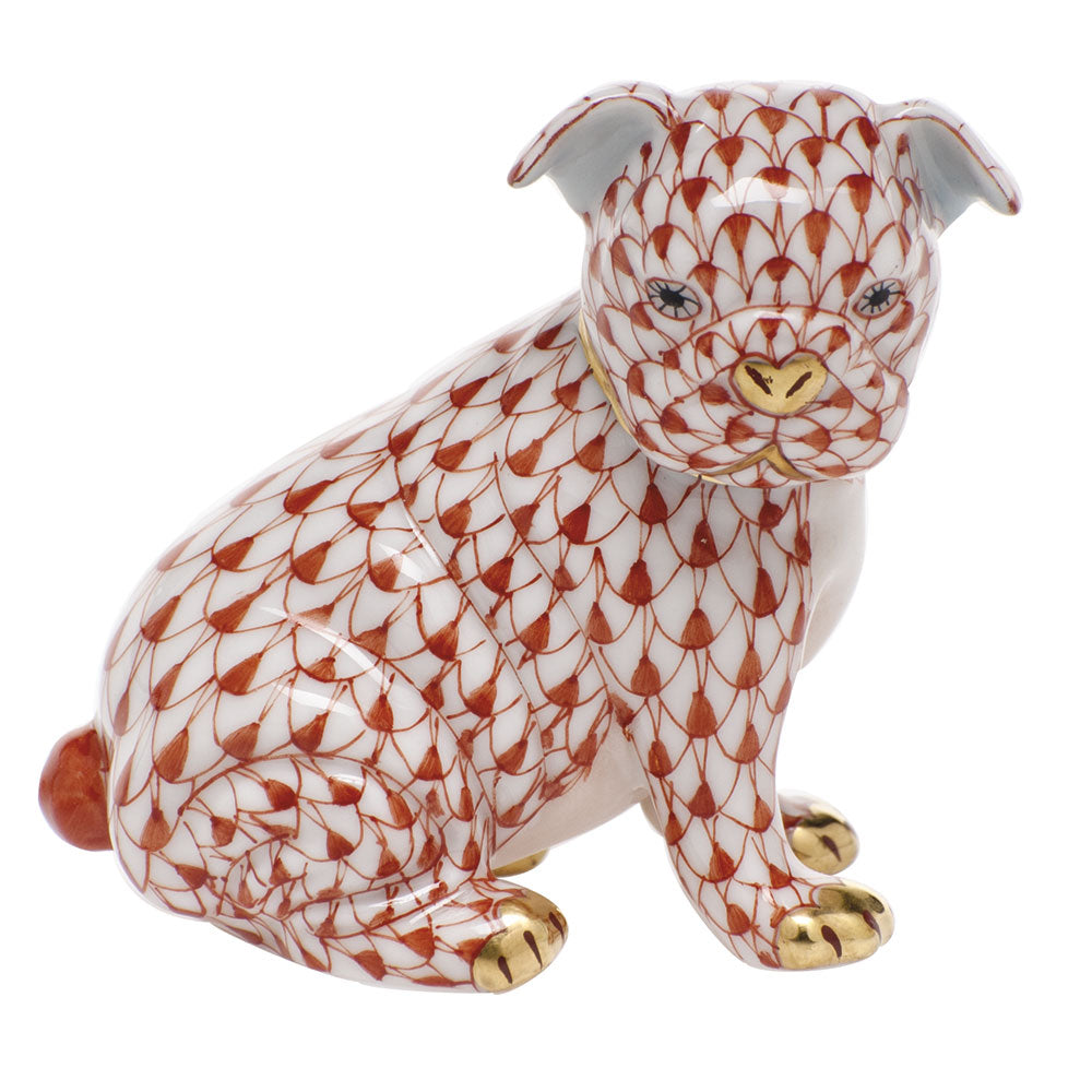 Herend Shaded Vh Bulldog Puppy 2.25"l X 2"h