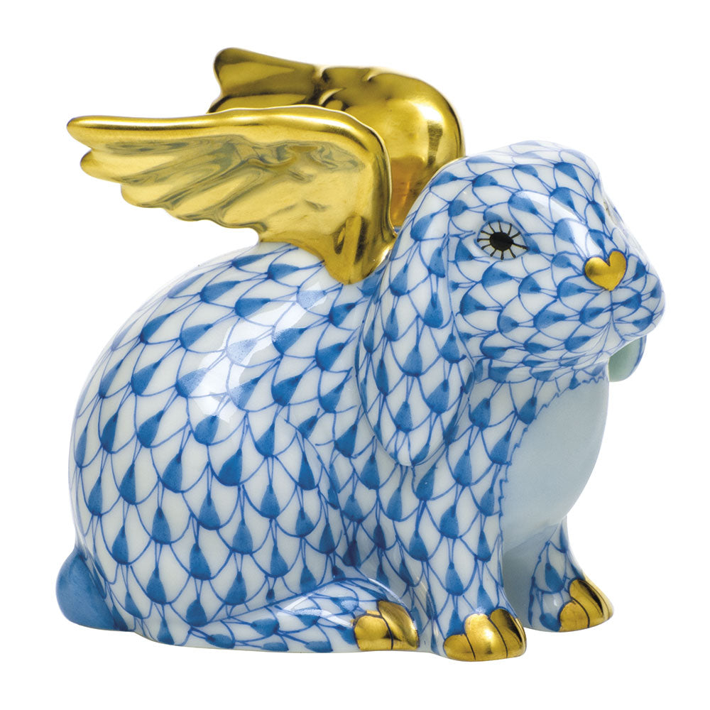 Herend Shaded Vhb Angel Bunny 2.25"l X 1.75"w X 2.5"h