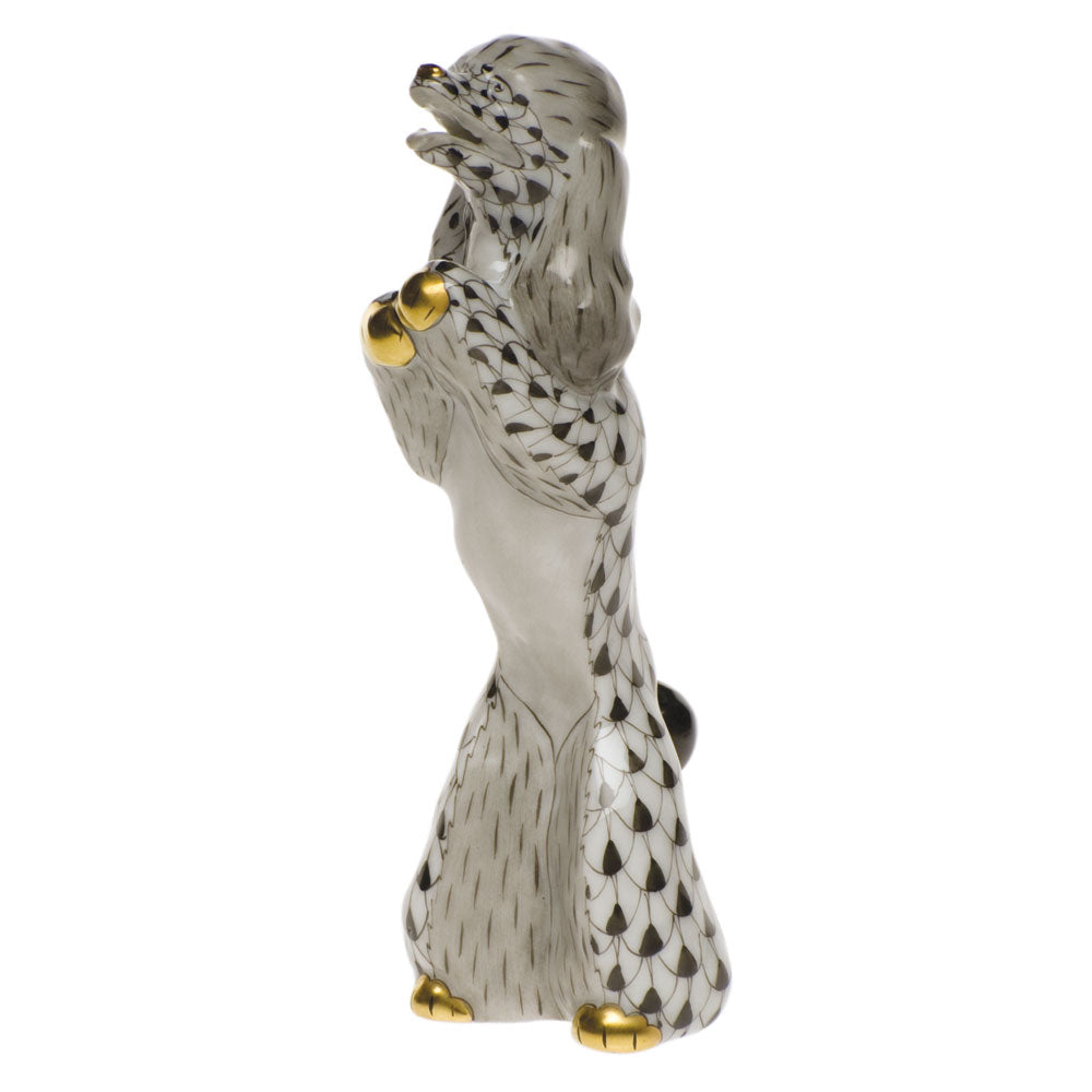 Herend Shaded Vhnm Miniature Begging Poodle 4"h