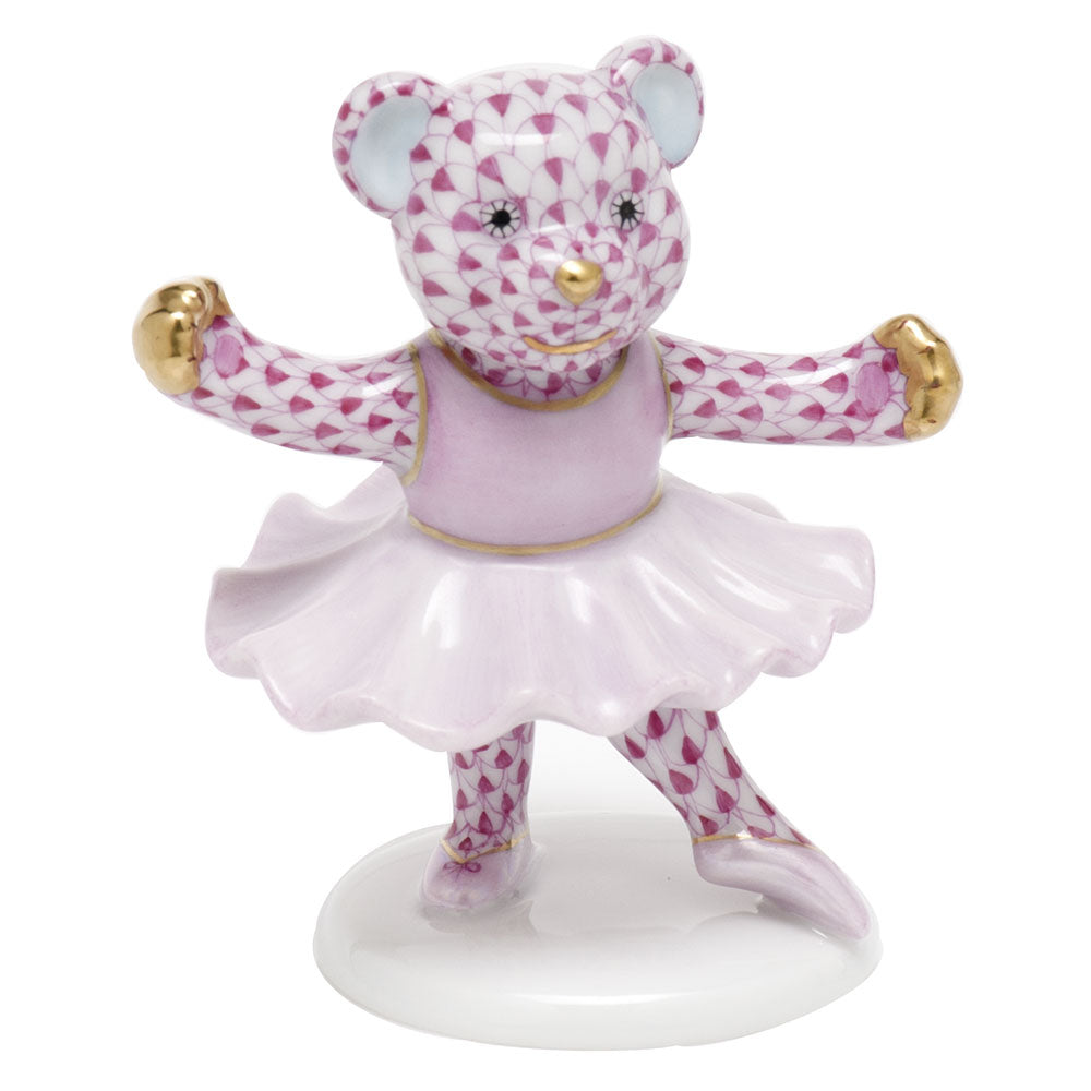 Herend Shaded Vhp Ballerina Bear 1.75"l X 2.75"h