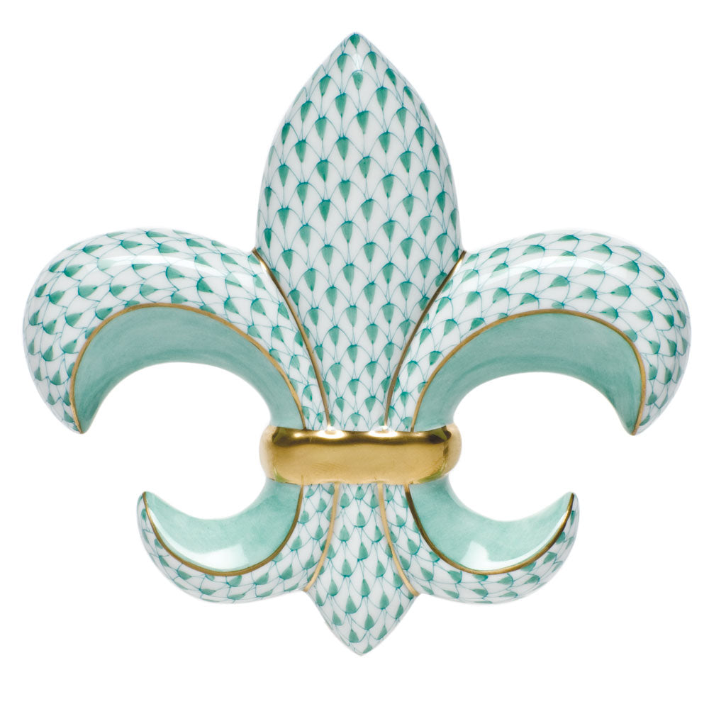 Herend Shaded Vhv Fleur De Lis 4.75"l X 5"w
