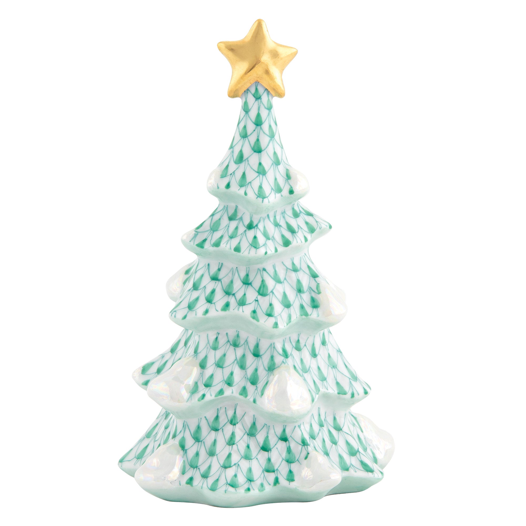 Herend Shaded Vhv Simple Christmas Tree 2.25"l X 2.25"w X 3.75"h