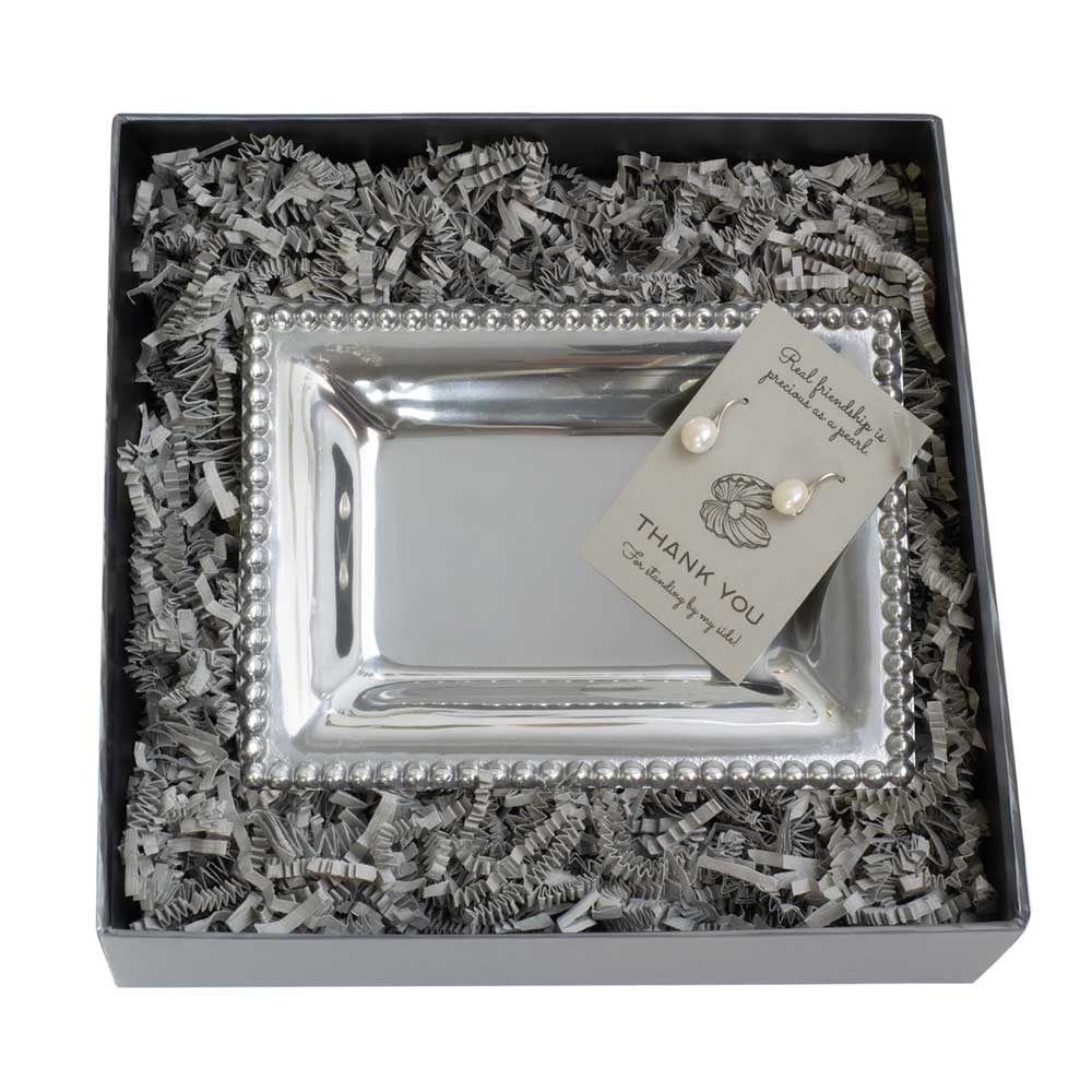 Salisbury Infinity Tray and Pearl Earrings