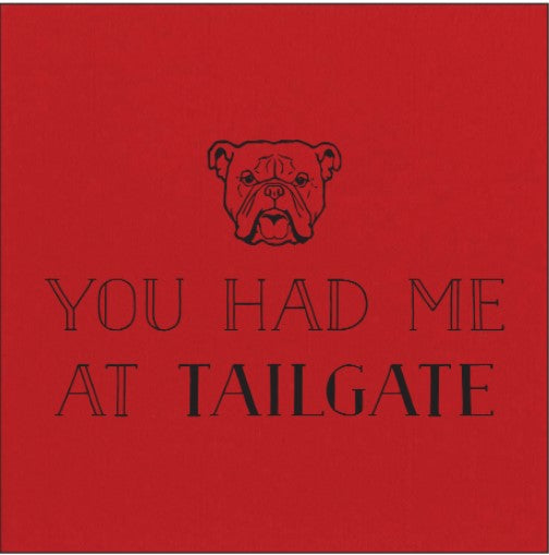 Tailgate Cocktail Napkins with Bulldog