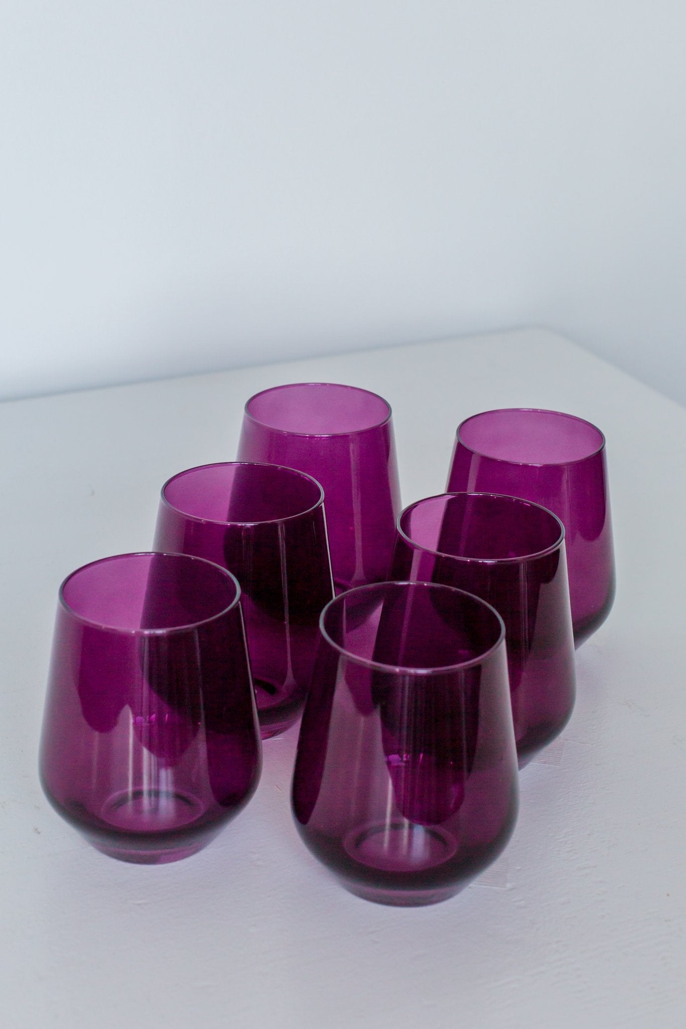 Estelle Colored Wine Stemless - Set of 6