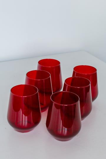 Estelle Colored Wine Stemless - Set of 6